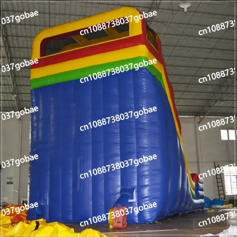Красный и синий уличный детский аквапарк надувной замок надувные игры горка