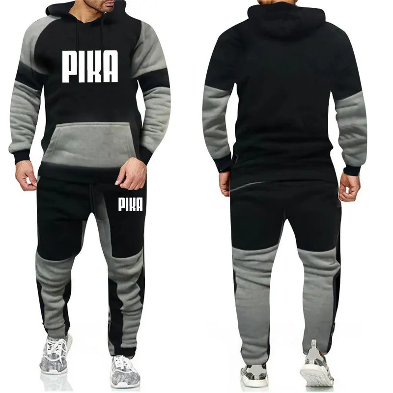 2023 hot sale autumn and winter new men's sweatshirt suit high quality men and women colour printing hooded sweatshirt 2 sets of