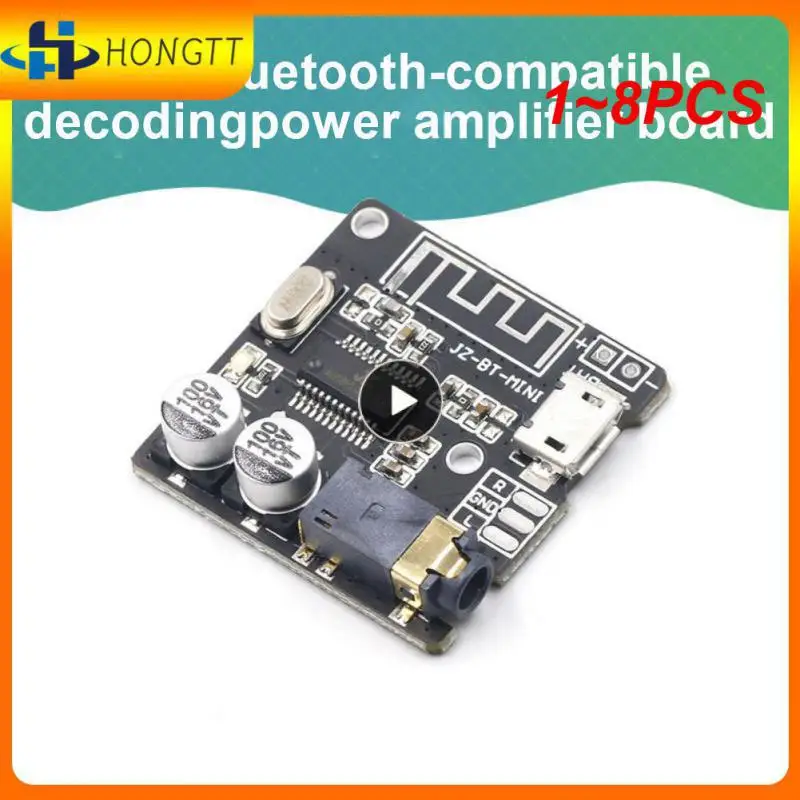

1~8PCS Audio Receiver Board 5.0 MP3 Lossless Decoder Board Wireless Stereo Music Module 3.7-5V XY-BT-Mini