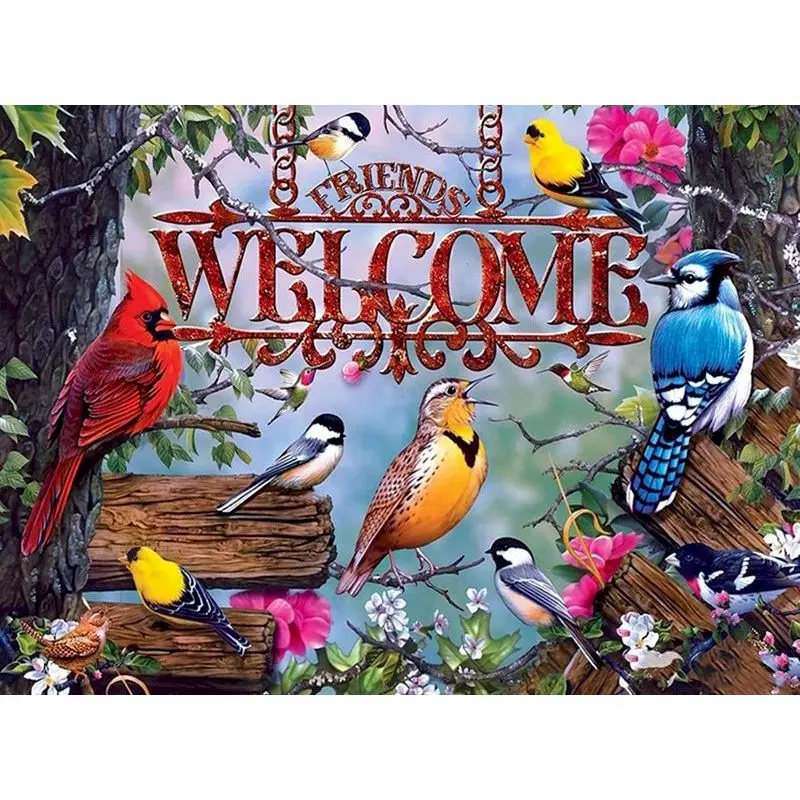 

GATYZTORY Oil Painting By Numbers For Adults Kids Bird Scenery Handpainted Kits Canvas Drawing Acrylic Paints DIY Gift Wall Home