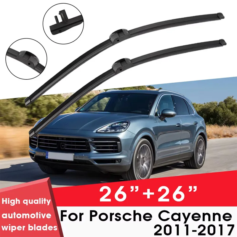 

Щетки стеклоочистителя автомобиля для Porsche Cayenne 2011-2017 26 "+ 26" лобовое стекло чистый натуральный резиновый автомобильные дворники аксессуары