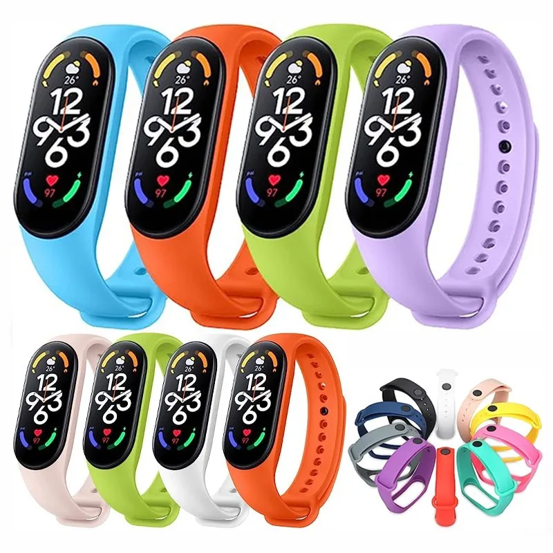 

Silicone Bracelet for Xiaomi Mi Band 8 7 6 Replacement Wristband Miband 4 Belt NFC Smart watch Sport Correa mi band 5 4 3 Strap