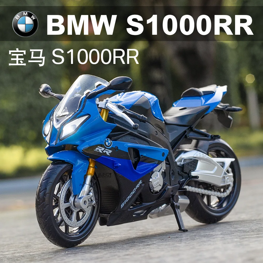 

1:12 BMW S1000RR Alloy Racing Motorcycle Simulation Diecast Cross-country Motorcycle Model Sound and Light Collection Kids Gift