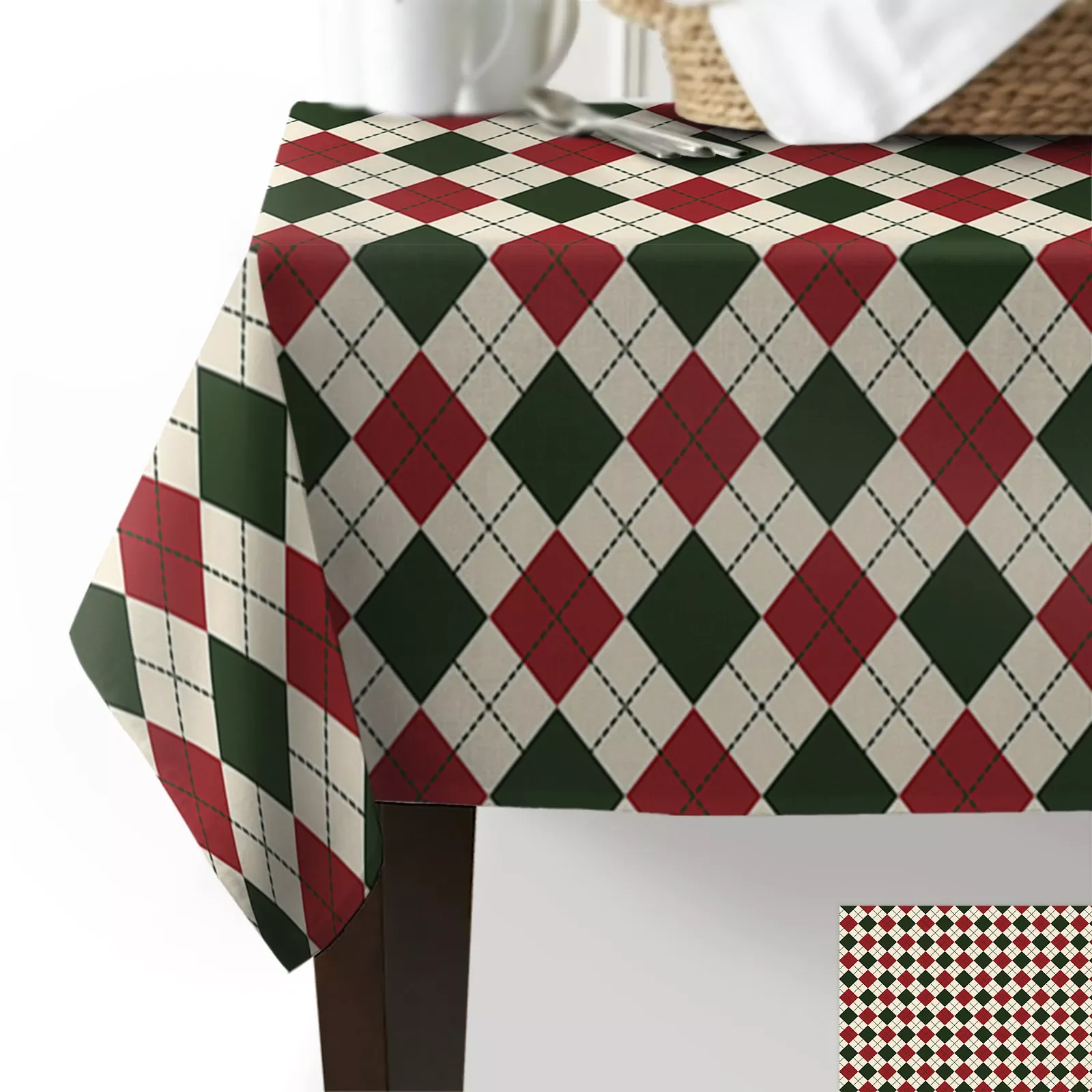 

Christmas Red and Green Plaid Tablecloth Household Waterproof Tablecloth Rectangular Wedding Table Decoration Tablecloth Tapete