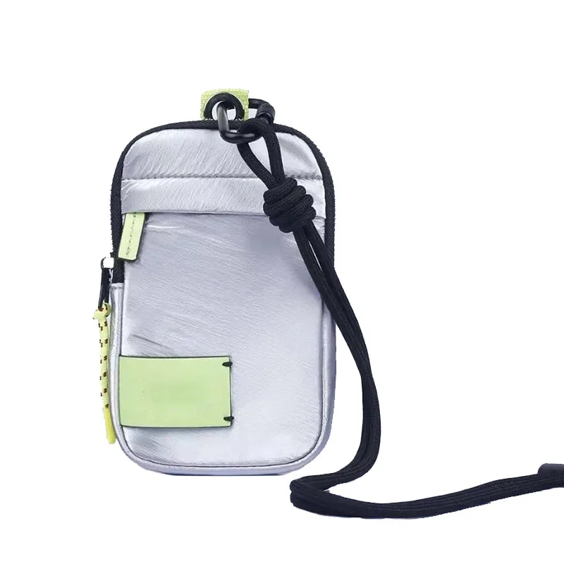 

High Quality Luxury Bag Bright White Phone Bag Wallet Water Resistant Strap Multipurpose Lanyard Mobile Phone Storage Bag
