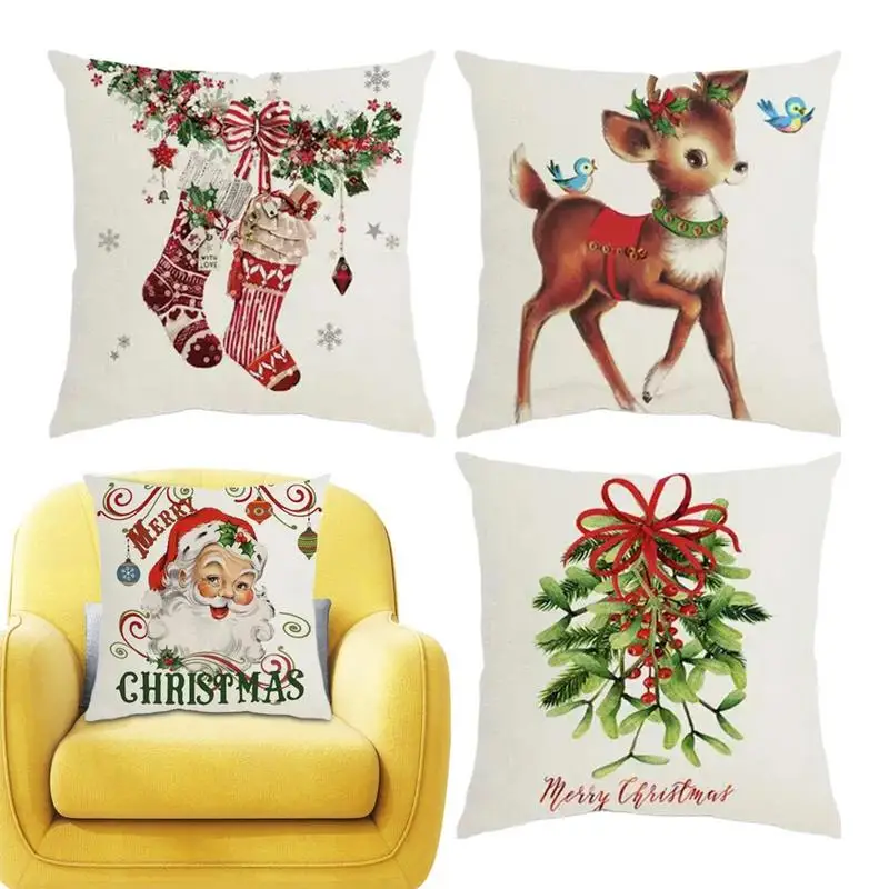 

Christmas Pillow Cases Christmas Gnome Pillowcovers Reusable Christmas Cushion Cover Christmas Decor Pillow Covers For Home