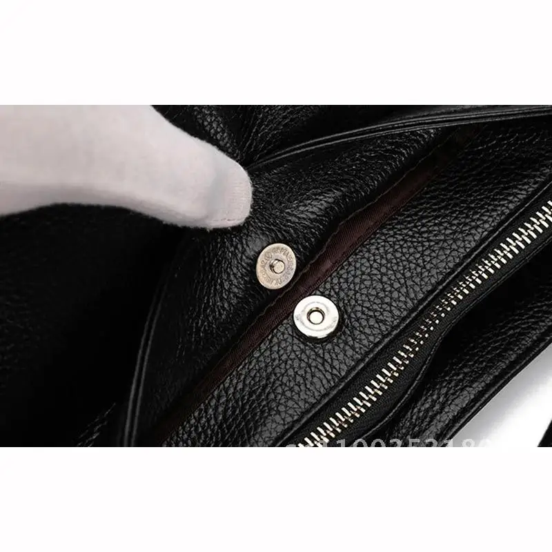 Бродяга с 3 отделениями женская натуральная сумка кожаная через плечо A472 100% кожа