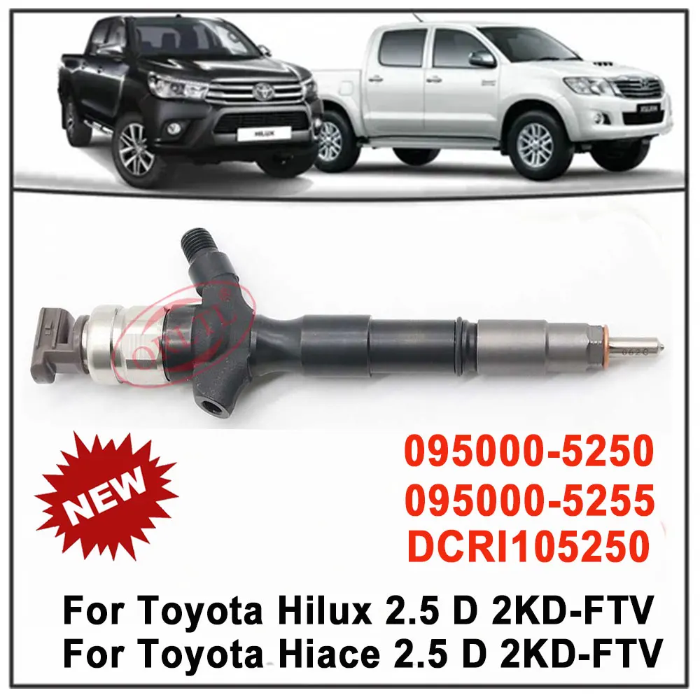 

ORLTL Diesel 095000-5250 Common Rail Sprayer Nozzle 095000-5255 Fuel Injector DCRI105250 For Toyota Hiace Hilux 2.5 D 2KD-FTV