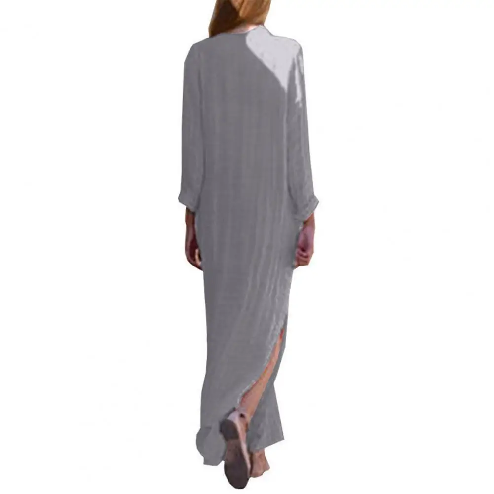 

Women Dress Long Sleeve Maxi Dress Lace Pattern Women Baggy Long Dress