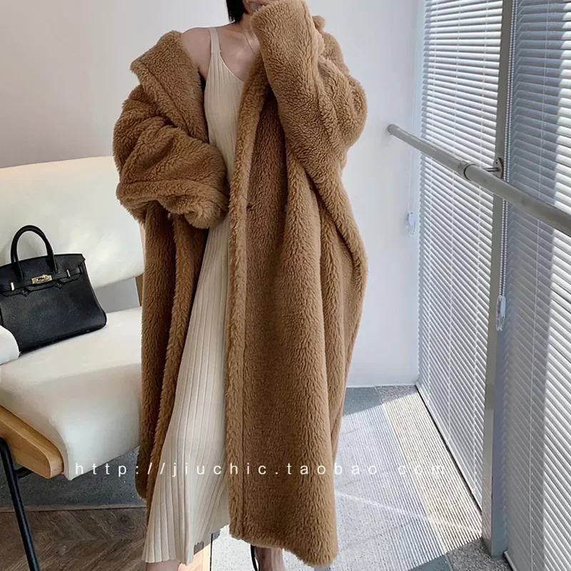 New2022 Womens Winter Faux Fur Coat Long  Loose  Warm Ladies Teddy Jacket  Female Plush  Plus Size Outwear