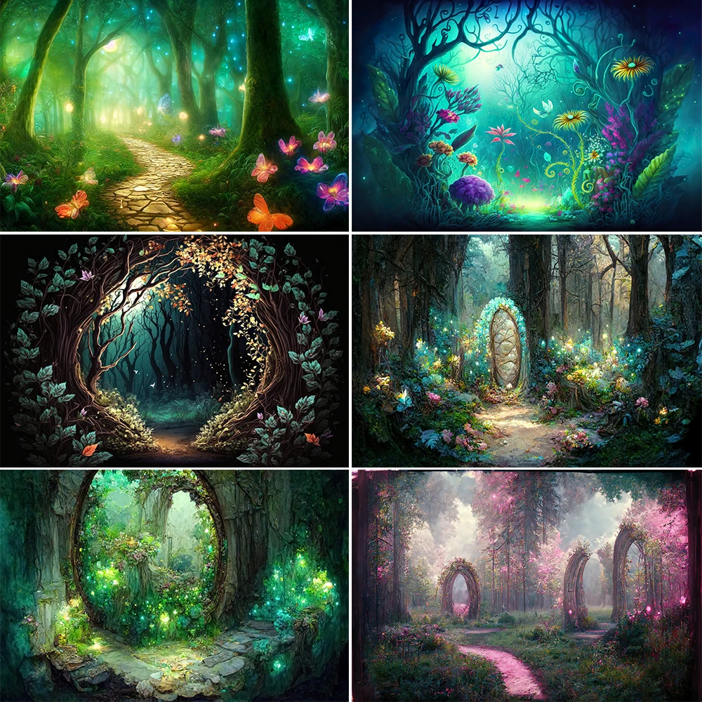 

Dreamy Natural Jungle Forest Wonderland Photography Backgrounds For Children Adult Birthday Portrait Backdrop Photo Booth Studio