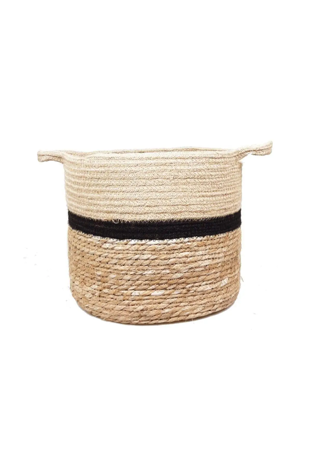 

Коричневая плетеная корзина с натуральной ручкой