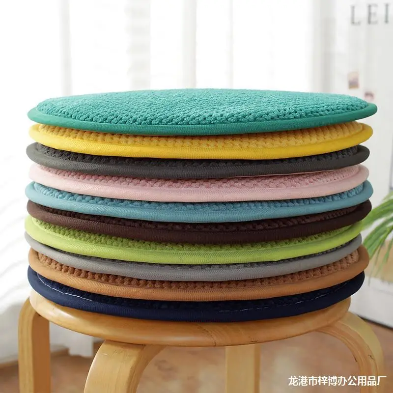 

Однотонная круглая подушка, утолщенная прочная Маленькая подушка для стула для дома, для студентов, оптовая продажа