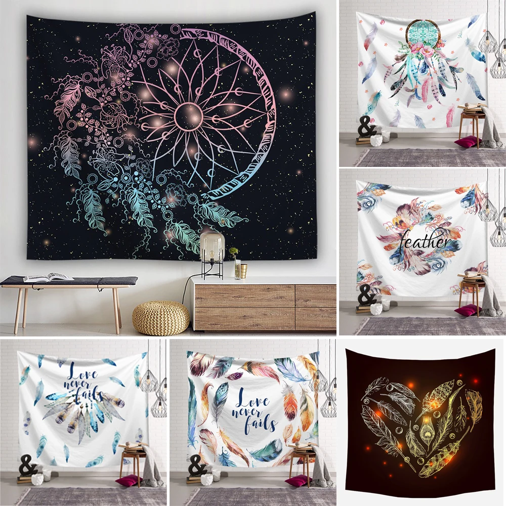 

Dreamcatcher Psychedelic Scene Home Decoration Mandala Tapestry 3D Printing Tapestry Bohemian Decorative Sheet Gift First Choice