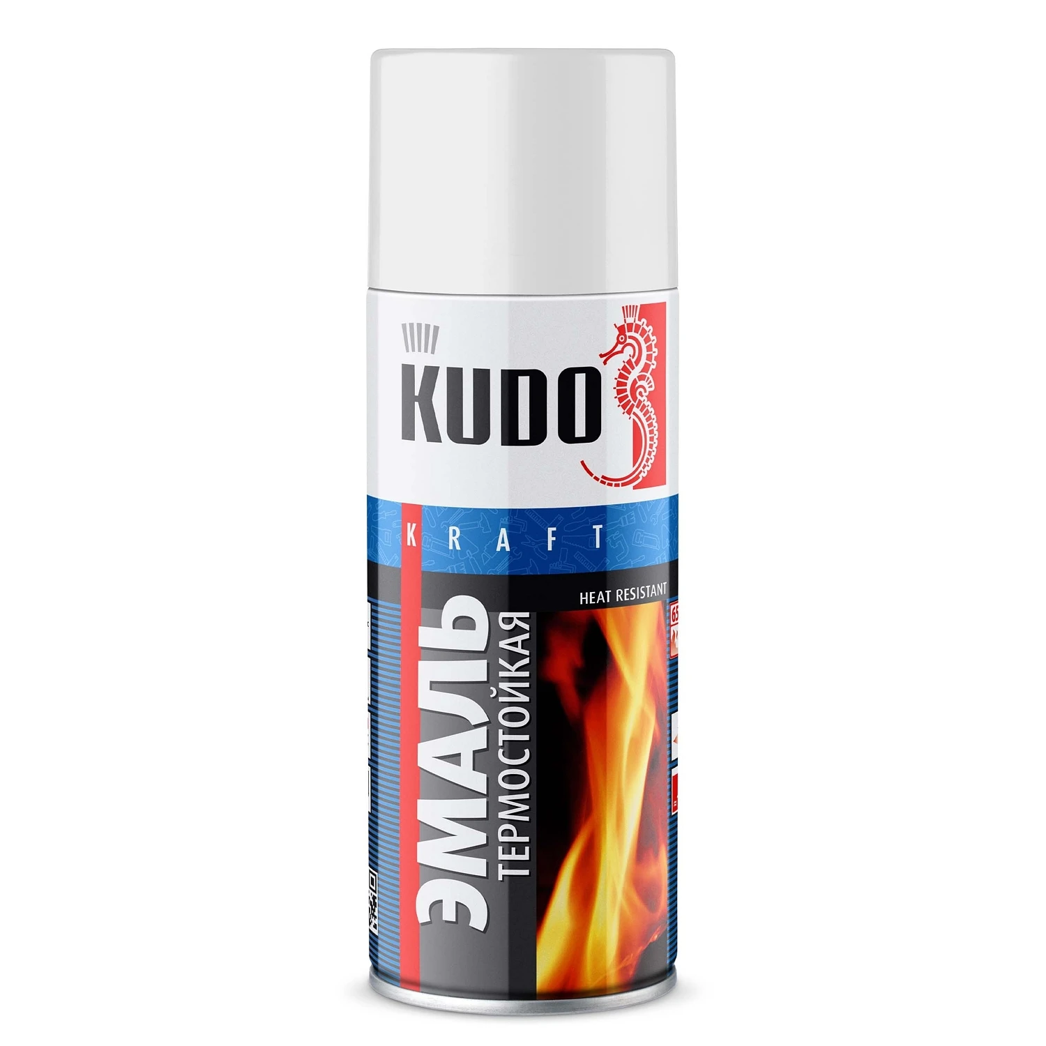 Аэрозольная краска KUDO "Эмаль HEAT RESISTANT" Термостойкая Кремнийорганическая