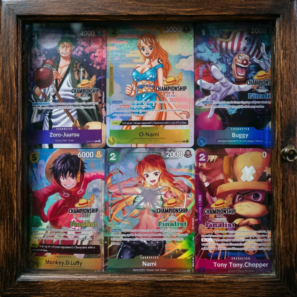 Фото Набор промо-карт Proxy ONE PIECE Zoro-Juurou O-Nami Luffy cs 25.26 Finalist Card Set 1, английская версия TCG, аниме-карточки №1
