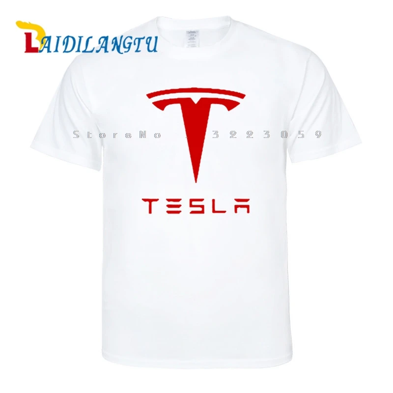 

Футболка Tesla мужская с коротким рукавом, повседневная тенниска с принтом, майка с круглым вырезом в стиле хип-хоп, уличная одежда, лето