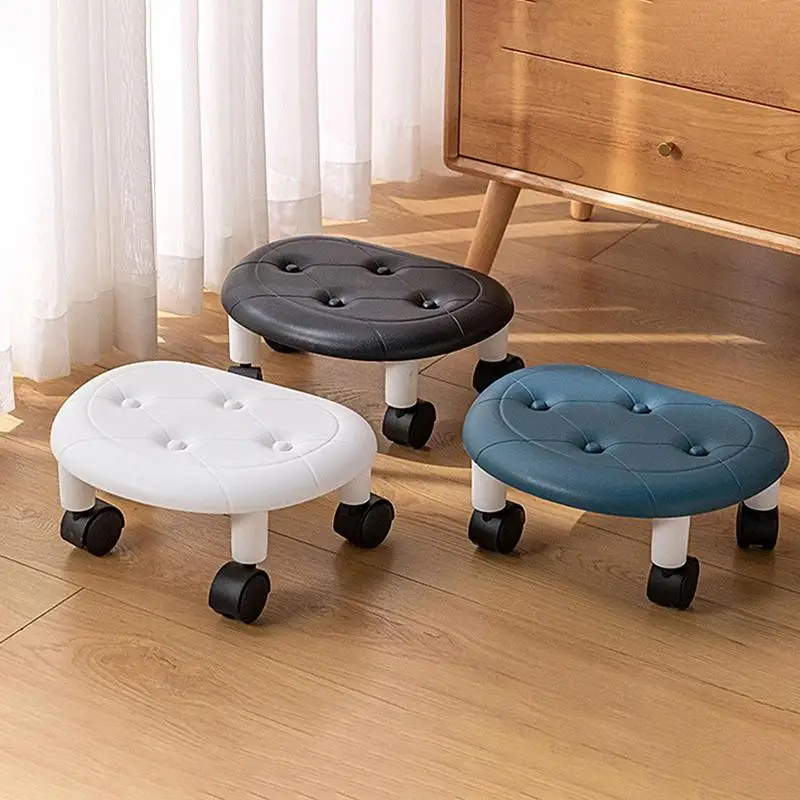 

Multifunctional Low Rolling Stool Mini Comfortable Portable Pulley Wheel Stool 360 Degree Rotating Accessories Low To Ground