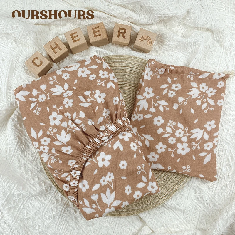 

70x130x22cm Baby Fitted Bassinet Sheet Soft Cotton Printed Crib Bed Sheet Children Mattress Cover Protector Infant Accessories