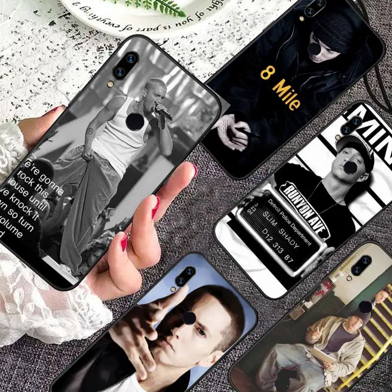 

Hip Hop Rapper Eminem rap Phone Case For Xiaomi Redmi note 7 8 9 11 i t s 10 A poco f3 x3 pro lite funda shell coque cover