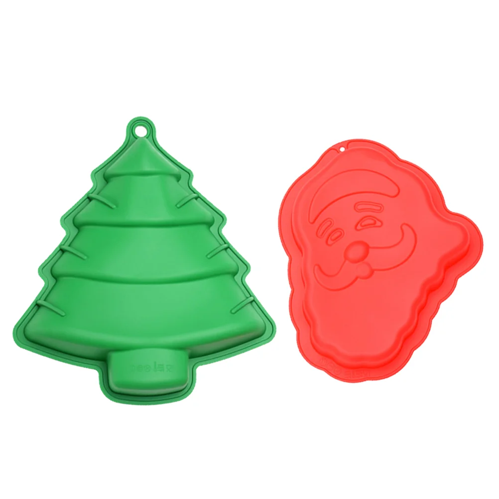 

Christmas Molds Silicone Cake Fondant Candy Tree Holiday Baking Snowflake Chocolate Formwinter Casting Forms Soap