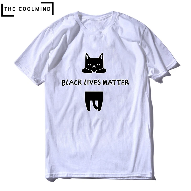 

Мужская футболка свободного покроя, с коротким рукавом и принтом кошки