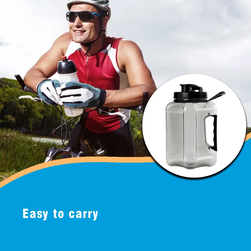 

2.4L Water Bottle Portable Sports Kettle Outdoor Camping Fitness Leakproof Drinking Cup Bottles Flask with Dual Handle