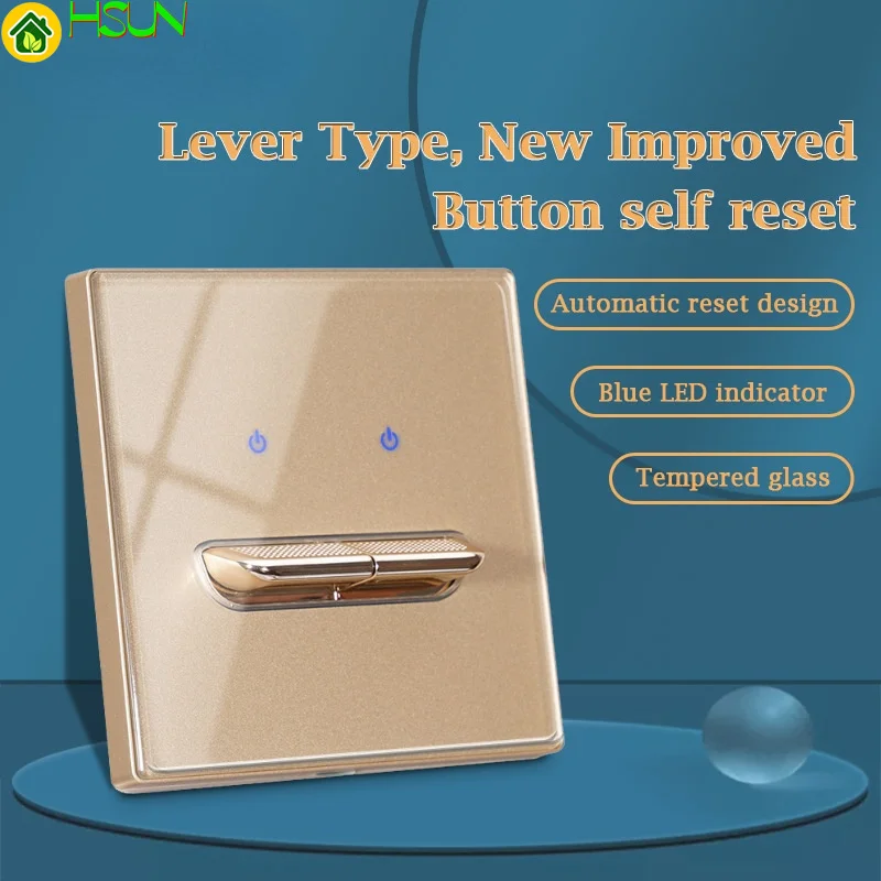 Розетка-переключатель из закаленного стекла, 1/2/3/4 клавиши