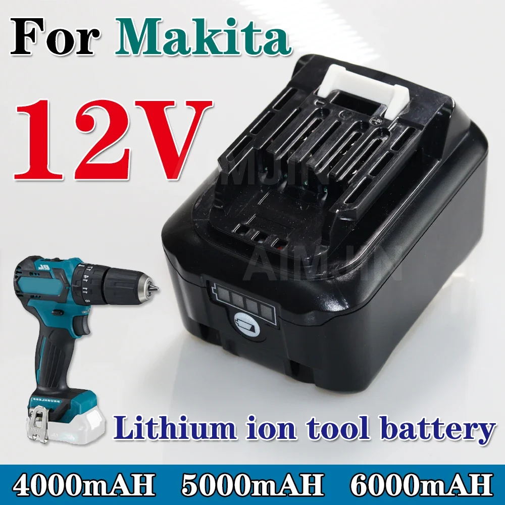 Литиевая аккумуляторная батарея для Makita BL1040/BL1040B/BL1041B/BL1015/BL1016/BL1021/MT01Z/PH04Z 12 В 6000 мАч