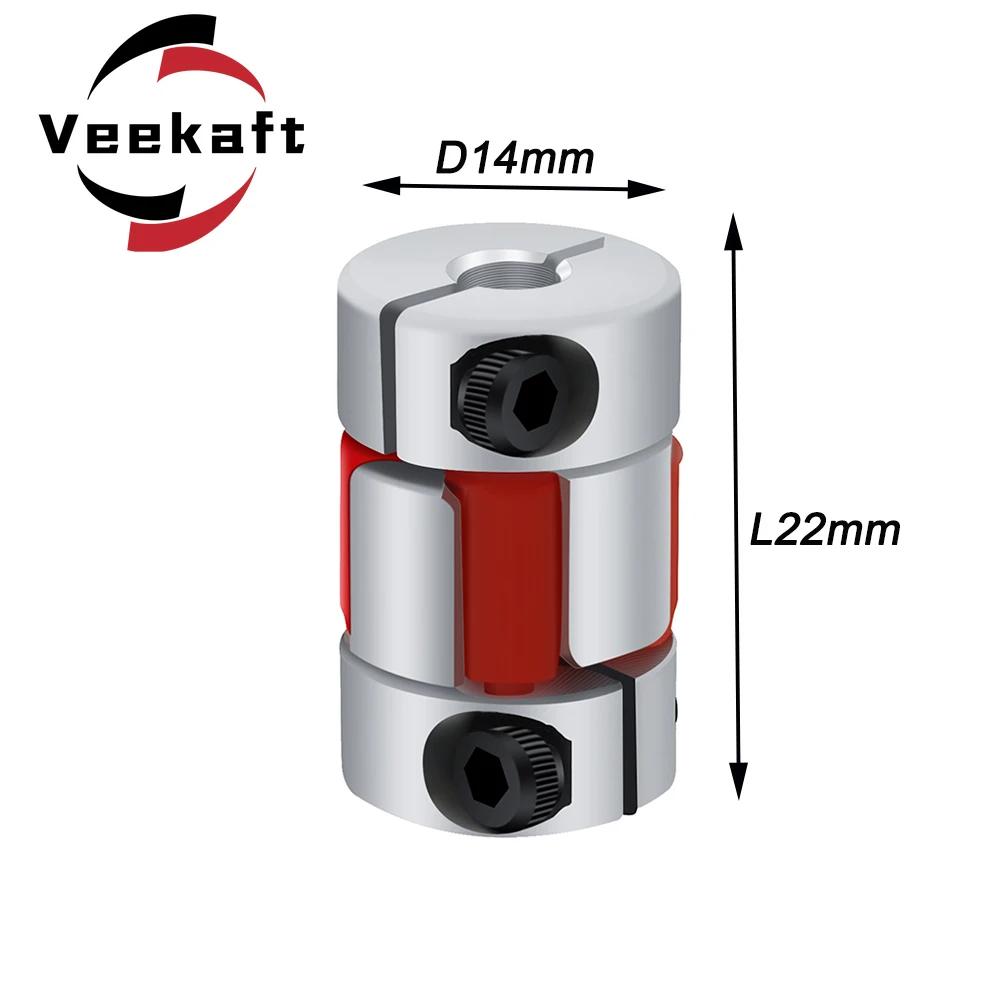

Двухкулачковая муфта D14L22 D14 L22, гибкий вал из алюминия, BW Двигатель сцепления, соединитель, твердая резиновая прокладка/6/6,35/8/10/мм