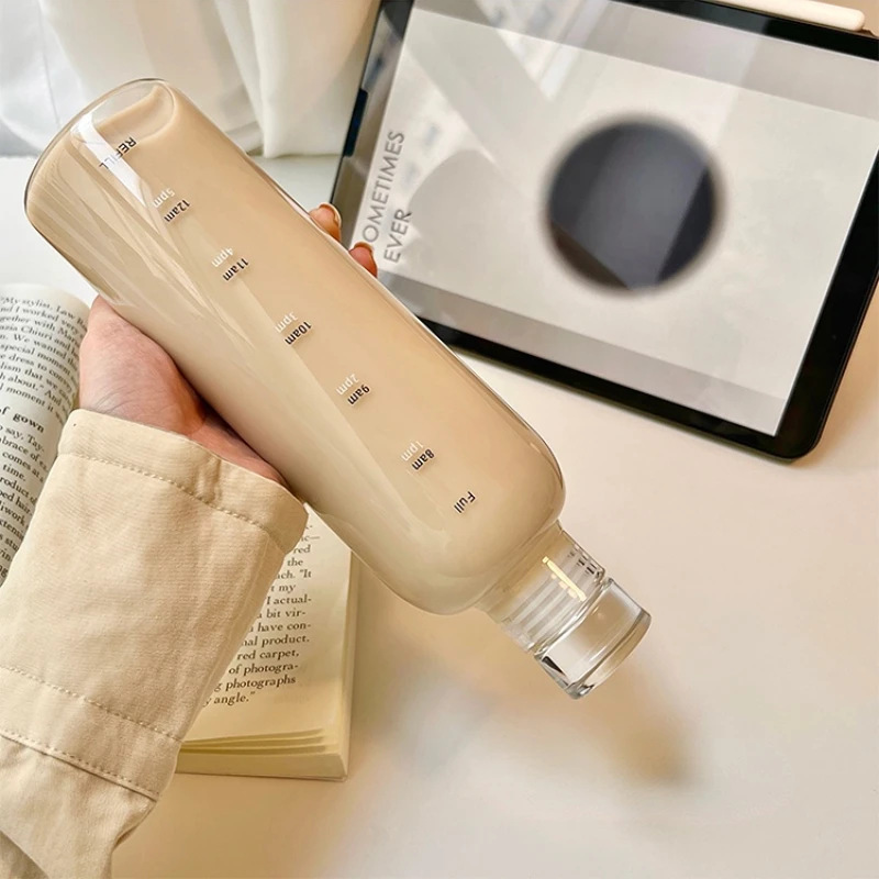 Новинка чашка для воды Спортивная бутылка со шкалой времени пластиковый