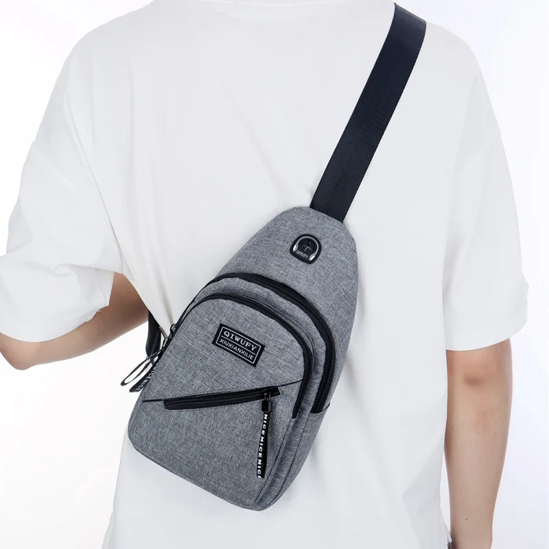 New men's chest bag messenger shoulder bag chest bag casual bag Korean version of the small backpack men's bag trend