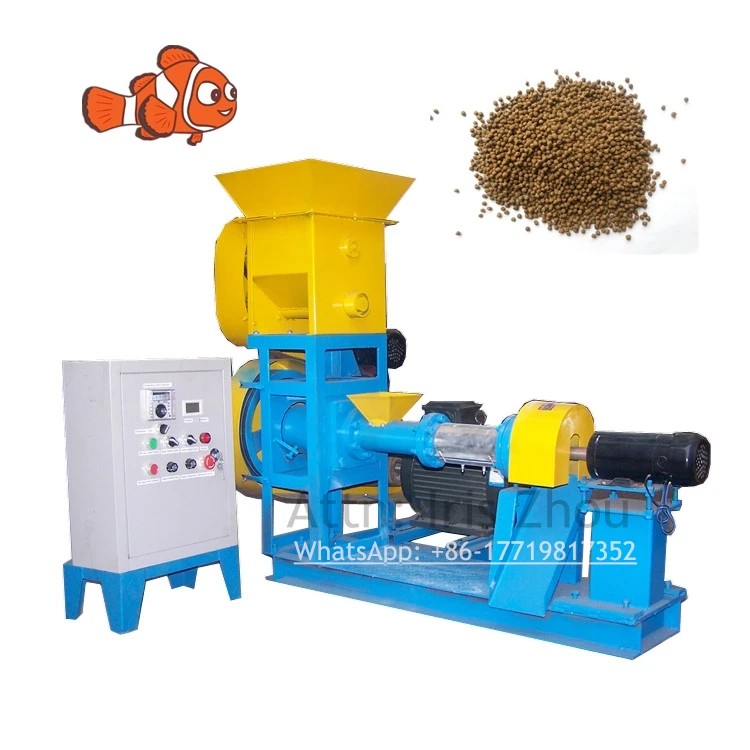 

RL-YG-60 100-150kg/h Hot sale Animal Pet Catfish Shrimp Food Making Extruder Floating Fish Feed Pellet Machine