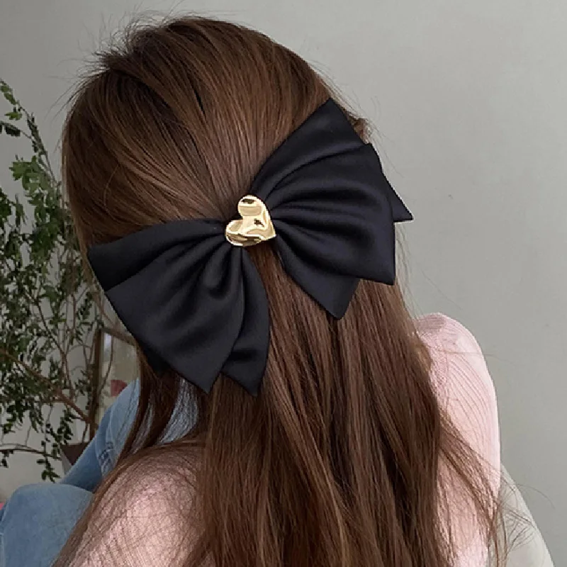 Черная заколка для волос с нерегулярным бантом новая сетчатая красная верха на