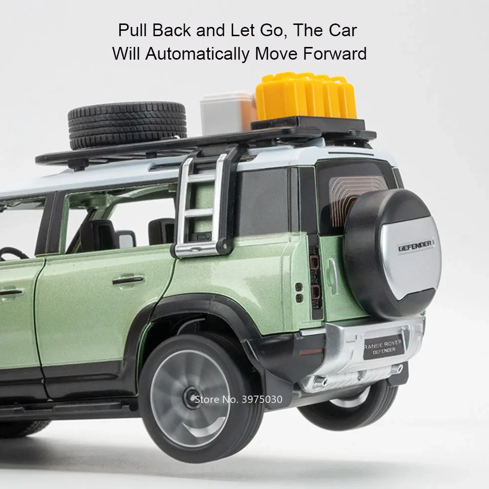 1:24 Land Rover Defender модели игрушечных машин из сплава уличная версия 6 дверей открытая