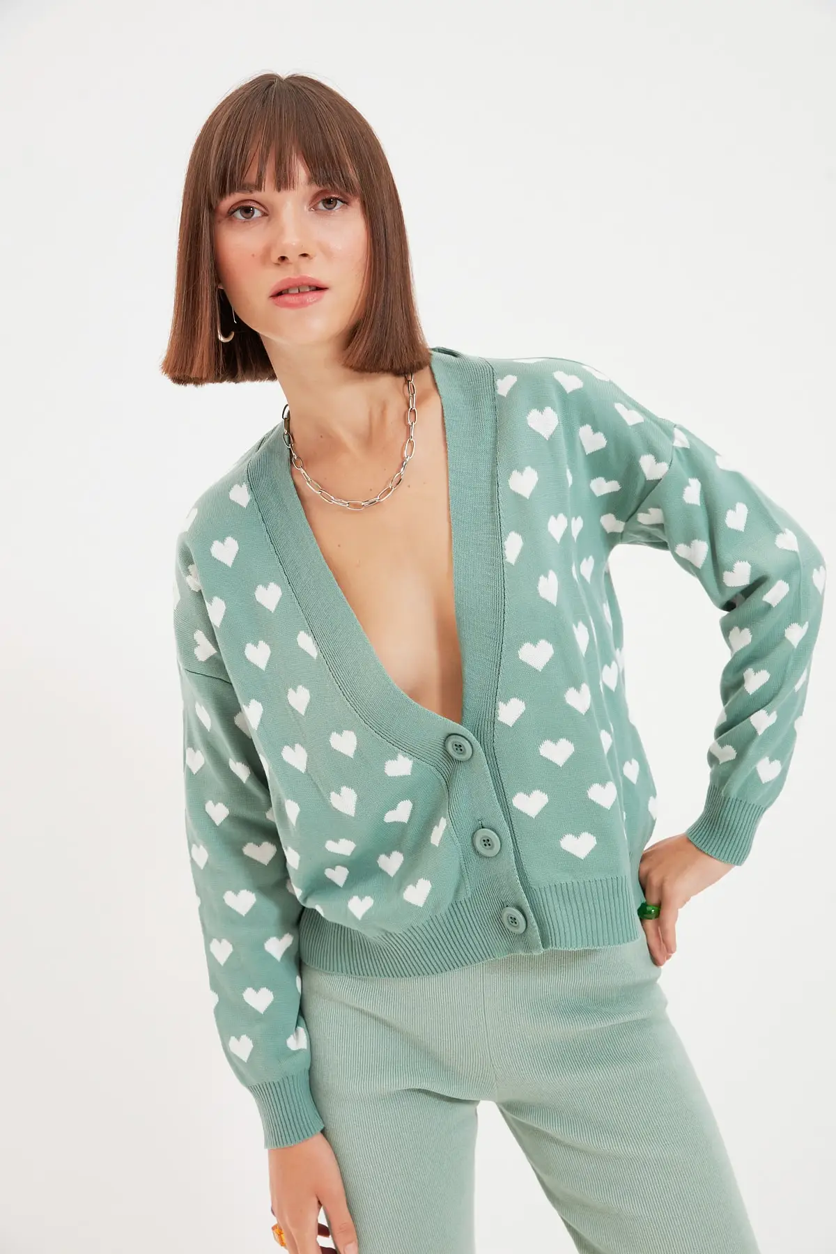 

Жаккардовый трикотажный кардиган TWOAW22HI0355