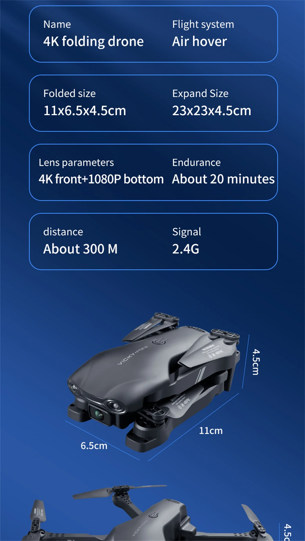 2022 мини-Дрон 4k профессиональный двойной Квадрокоптер с камерой Wi-Fi FPV