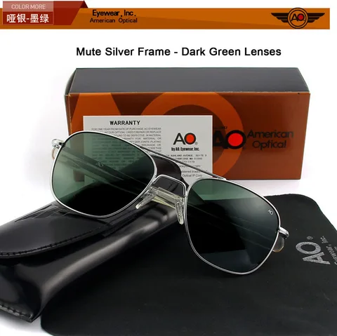 Солнцезащитные очки-авиаторы мужские из закаленного стекла, в стиле милитари