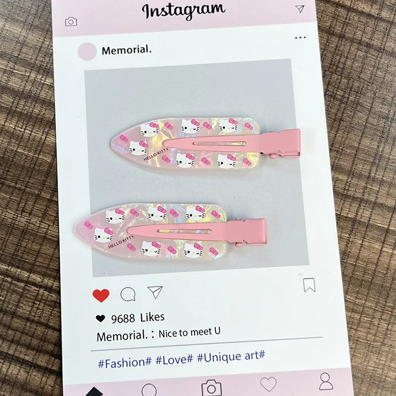 Kawaii милый Sanrio аниме периферийный Hello Kitty мультфильм сладкий BB зажим боковой