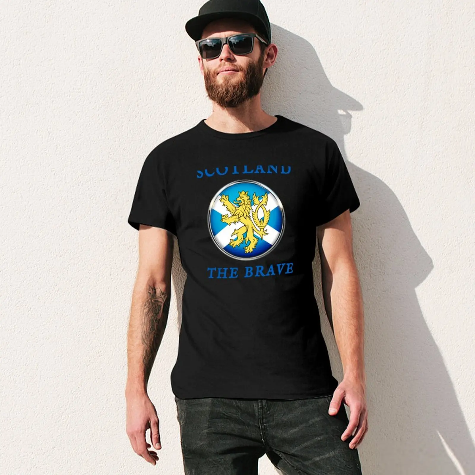 Футболка Scotland The Brave летняя одежда 2024 винтажная мужские футболки с рисунком аниме