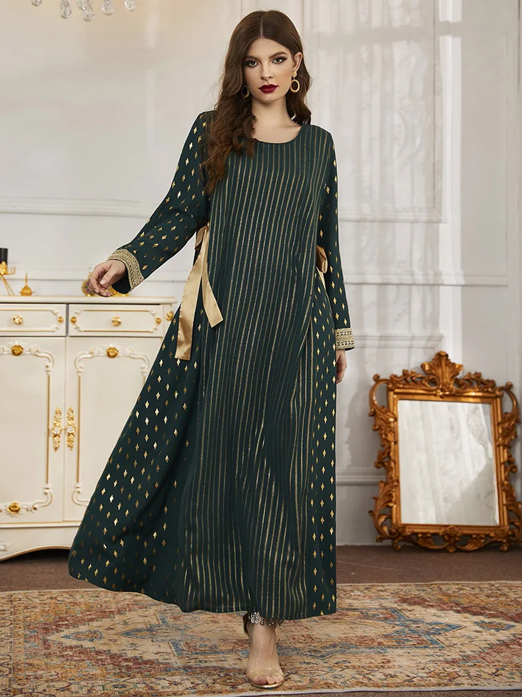 

TOLEEN Women Casual Elegant Maxi Dresses 2022 Luxury Sequin Long Sleeve Abaya African Turkish Arabic Evening Party Robe Vestidos