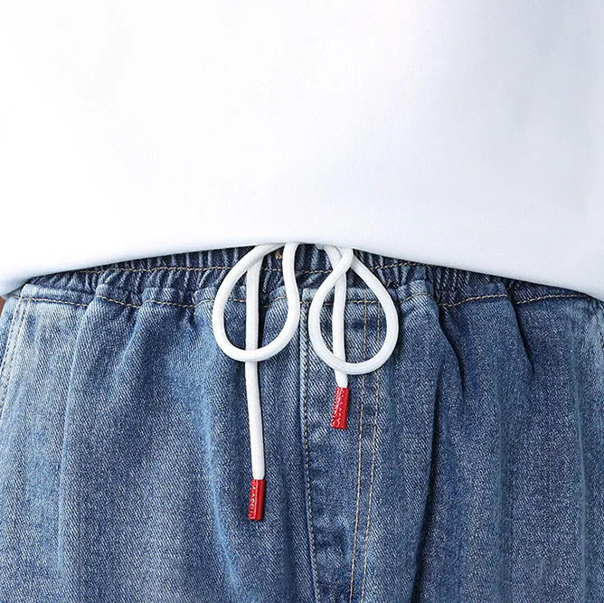 DEEPTOWN Men's Classic Straight Jeans Denim Pants for Men Loose Casual Fashion Youth  Korean Trousers Streetwear Spring Autumn