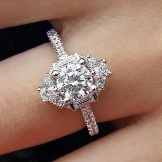 

Лидер продаж, новое роскошное кольцо принцессы из серебра 925 пробы с бриллиантами Mosan, западное онлайн красное обручальное кольцо, ювелирные...