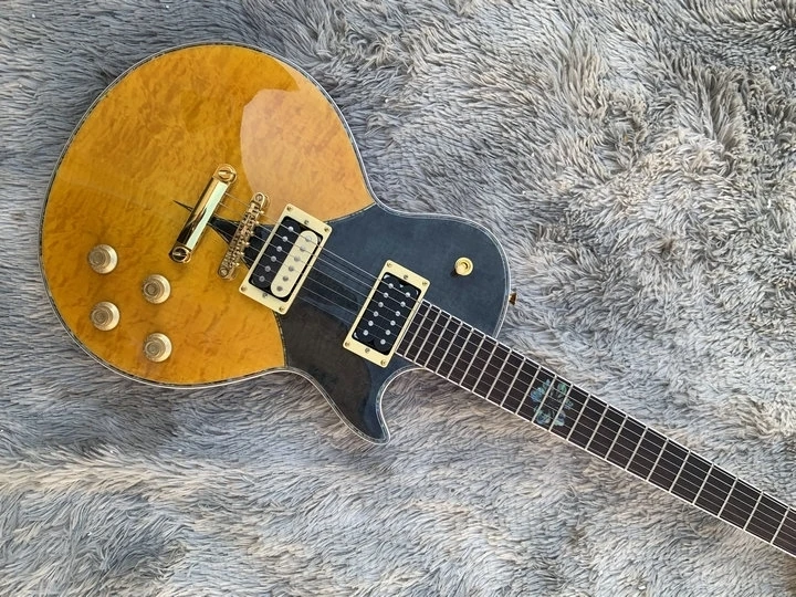 

Высококачественная гитара, топ для электрической гитары со стеганой картой, корпус гитары с цветными краями из красного дерева, бесплатная доставка