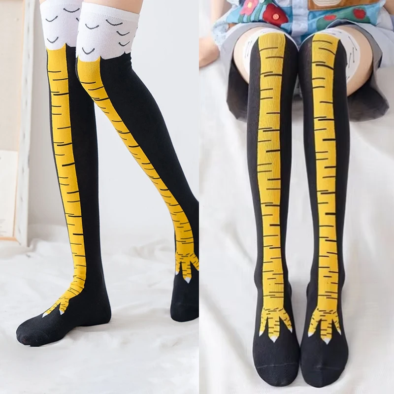 30 пар 3D забавных носков с куриными когтями гольфы женские теплые носки до бедра