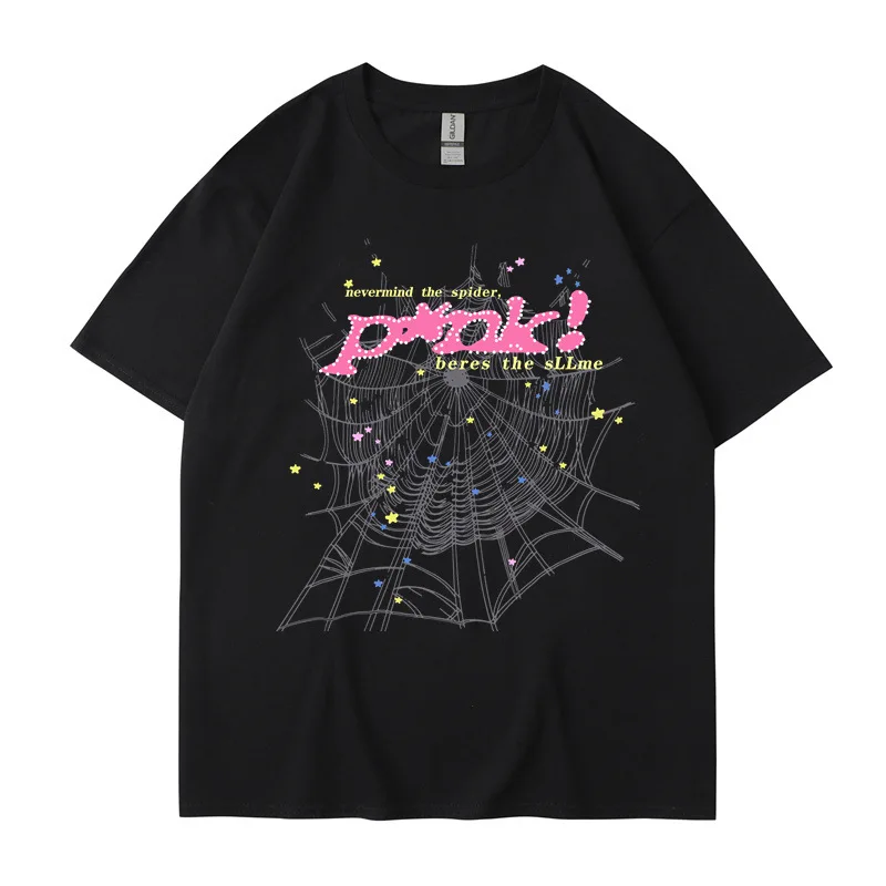 

Deeptown Grunge Goth Graphic T Shirts Women Streetwear Y2k Spider Web Print Top Harajuku 2000s Gothic Vintage Shorts Sleeve Tees