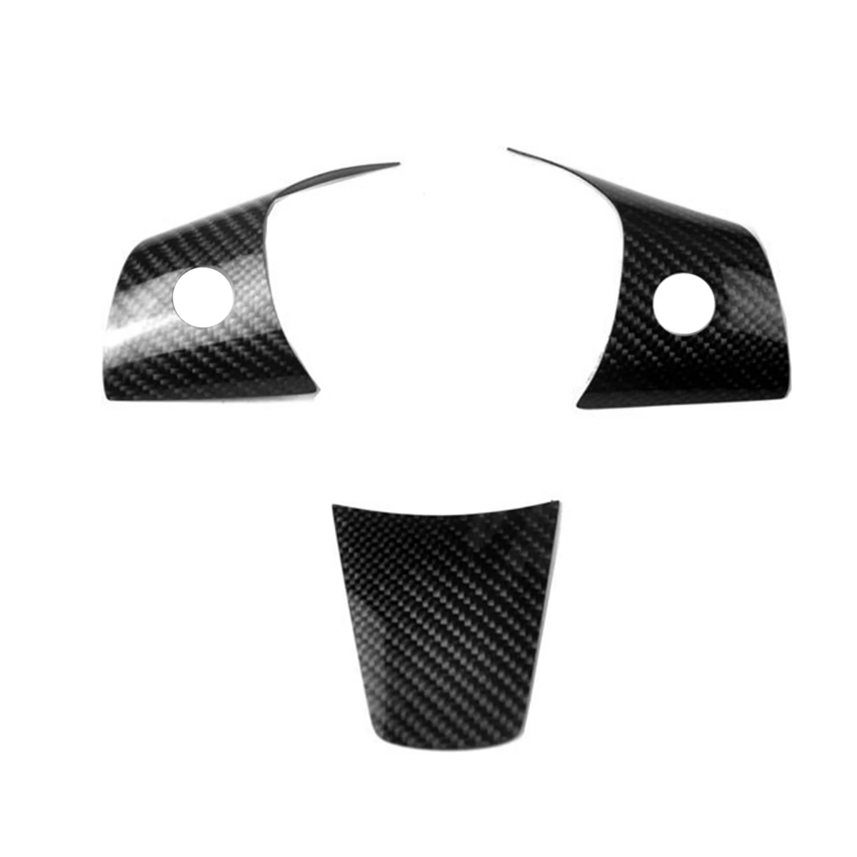 

For Tesla Model 3 Y 2017-2020 Real Carbon Fiber Steering Wheel Protective Frame Patch Trim