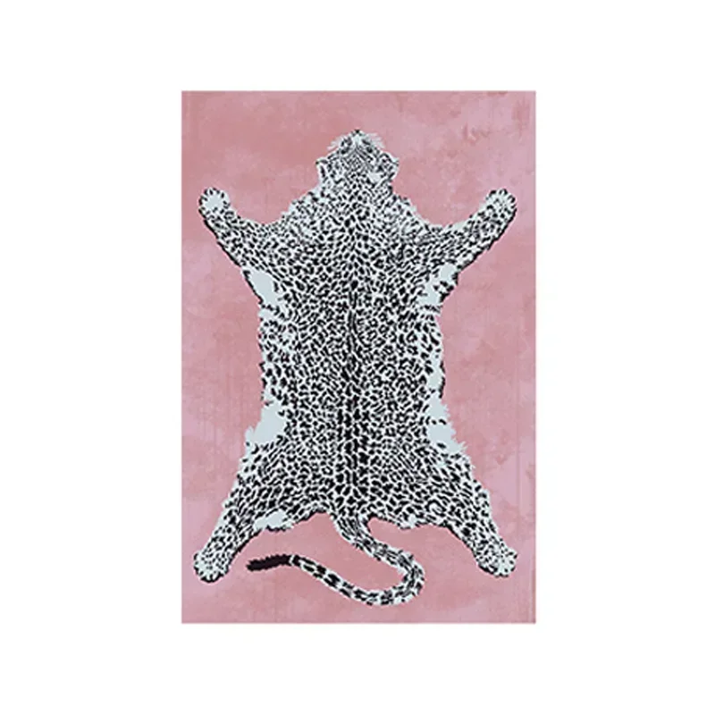

Special-shaped Living Room Carpet Leopard Print Advanced Bedroom Plush Floor Mat Cloakroom Coffee Table Soft Rug Ковер Tapis 러그