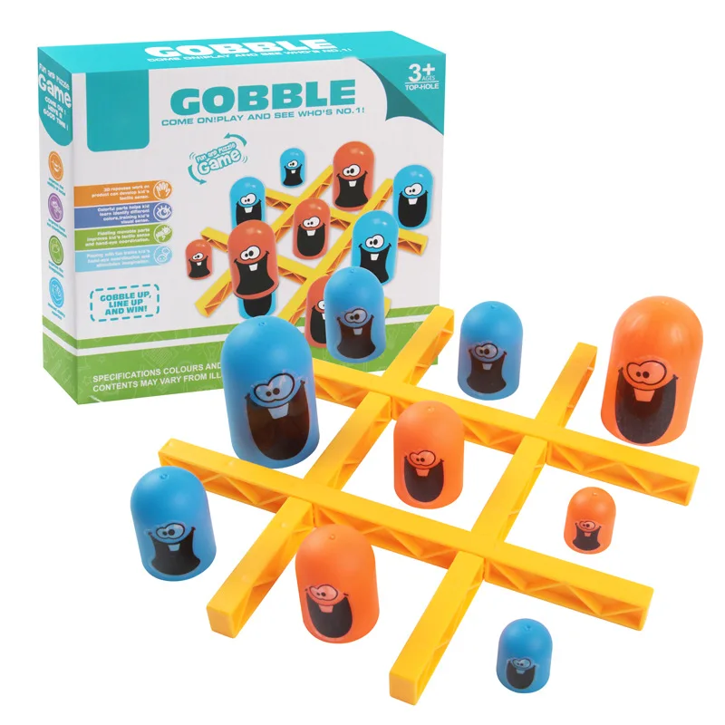 Интерактивное соревнование с двумя игроками Tic-Tac Toe Big Eat-Small Game для родителей и