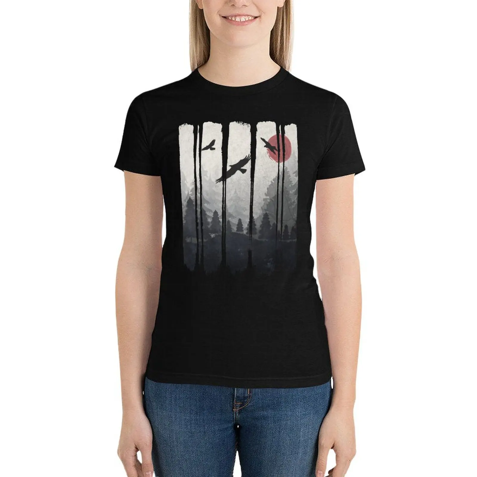 EagleLand футболка оверсайз кавайная одежда летняя женская графическая